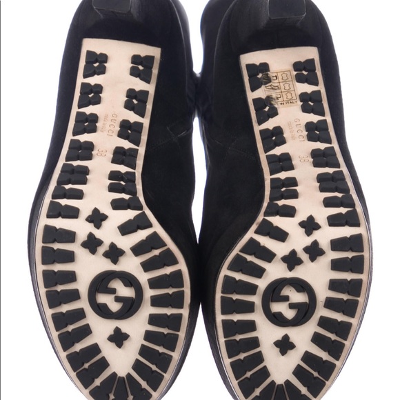 Gucci Suede Round Toe High Top Boots - Picture 9 of 16
